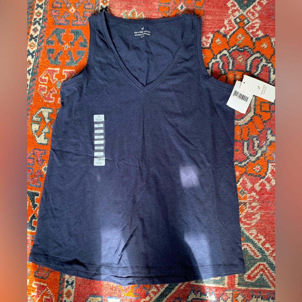 Denver Hayes Navy Blue Sleeveless Top